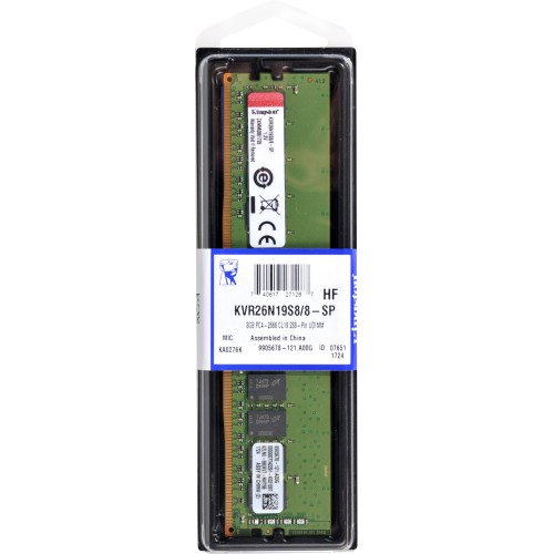Память Kingston 8GB DDR4 2666MHz KVR26N19S8/8 {PC4-21300,CL19}